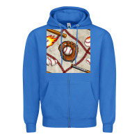 True Royal baseball glove and bat seamless pattern Zipper Hoodie - BundleAndBundleShop