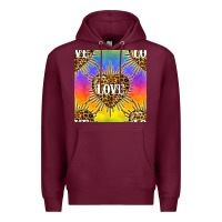 Burgundy Pride lgbtq leopard love heart seamless pattern Premium Hoodie - BundleAndBundleShop