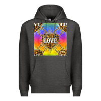 Charcoal Heather Pride lgbtq leopard love heart seamless pattern Premium Hoodie - BundleAndBundleShop
