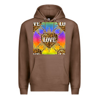 Chestnut Pride lgbtq leopard love heart seamless pattern Premium Hoodie - BundleAndBundleShop