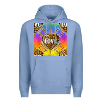 Colony Blue Pride lgbtq leopard love heart seamless pattern Premium Hoodie - BundleAndBundleShop