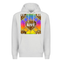 Dove Grey Pride lgbtq leopard love heart seamless pattern Premium Hoodie - BundleAndBundleShop