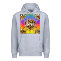Heather Grey Pride lgbtq leopard love heart seamless pattern Premium Hoodie - BundleAndBundleShop