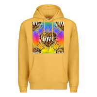 Mustard Pride lgbtq leopard love heart seamless pattern Premium Hoodie - BundleAndBundleShop
