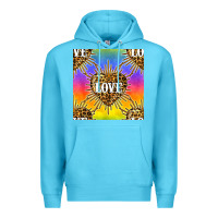 Ocean Blue Pride lgbtq leopard love heart seamless pattern Premium Hoodie - BundleAndBundleShop