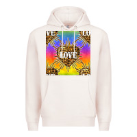 Pale Pink Pride lgbtq leopard love heart seamless pattern Premium Hoodie - BundleAndBundleShop