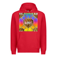 Red Pride lgbtq leopard love heart seamless pattern Premium Hoodie - BundleAndBundleShop