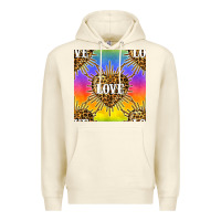 Sandshell Pride lgbtq leopard love heart seamless pattern Premium Hoodie - BundleAndBundleShop