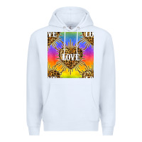White Pride lgbtq leopard love heart seamless pattern Premium Hoodie - BundleAndBundleShop