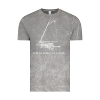 Cloud Rock Life Is Better On A Boat Sailboat Sketch Cool Sailing Gifts Vintage Tee - minhPixels