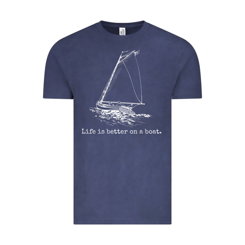 Life Is Better On A Boat Sailboat Sketch Cool Sailing Gifts Vintage Tee by minhPixels | Teevron