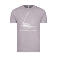Vintage Zinc Life Is Better On A Boat Sailboat Sketch Cool Sailing Gifts Vintage Tee - minhPixels