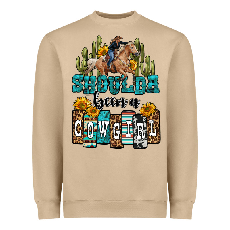 Shoulda Been A Cowgirl Heavyweight Sweatshirt by OliviaCreatesArt | Teevron