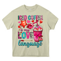 Mossy iced coffee is my love language Heavy Core Tee - NancyCooperArtShop