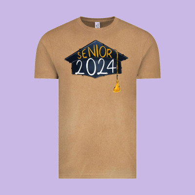 Senior 2024 Graduation Vintage Tee Designed By Ranaportraitstore