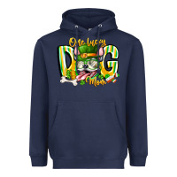 Navy st patricks day dog mom Heavyweight Hoodie - CowhideDigitalArt