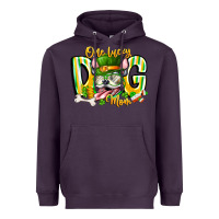 Plum st patricks day dog mom Heavyweight Hoodie - CowhideDigitalArt