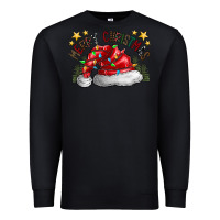 Black merry Christmas santa Premium Sweatshirt - CowhideDigitalArt