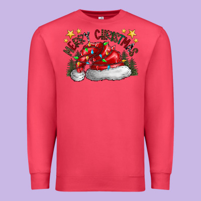 Merry Christmas Santa Premium Sweatshirt Designed By Cowhidedigitalart