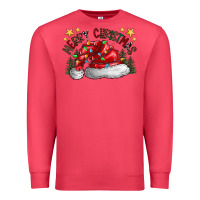 Cardinal merry Christmas santa Premium Sweatshirt - CowhideDigitalArt