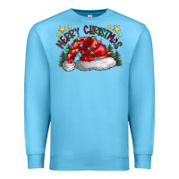 Ocean Blue merry Christmas santa Premium Sweatshirt - CowhideDigitalArt