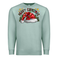 Seafoam merry Christmas santa Premium Sweatshirt - CowhideDigitalArt