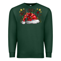 Sports Green merry Christmas santa Premium Sweatshirt - CowhideDigitalArt