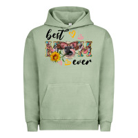Pigment Oil Green best mom ever with cow Urban Hoodie - Artiststas