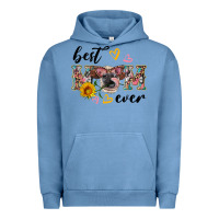 Pigment Pebble Blue best mom ever with cow Urban Hoodie - Artiststas