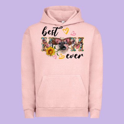 Best Mom Ever With Cow Urban Hoodie Designed By Artiststas