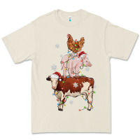 Bone Merry Christmas Farm Animals Premium Tee - MaliasSmallBusiness