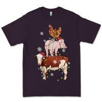 Plum Merry Christmas Farm Animals Premium Tee - MaliasSmallBusiness