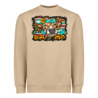 Mushroom sunflower cow olivia Heavyweight Sweatshirt - OliviaCreatesArt