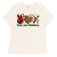 Bone Peace love Phlebotomy Christmas Ladies Tee - NancyCooperArtShop