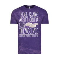 Cloud Purple Clam Diggers Funny Quote Gift Long Beach Peninsula Vintage Tee - minhPixels