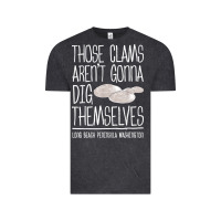 Vintage Black Clam Diggers Funny Quote Gift Long Beach Peninsula Vintage Tee - minhPixels
