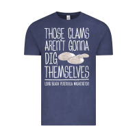Vintage Denim Clam Diggers Funny Quote Gift Long Beach Peninsula Vintage Tee - minhPixels