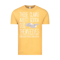 Vintage Mustard Clam Diggers Funny Quote Gift Long Beach Peninsula Vintage Tee - minhPixels