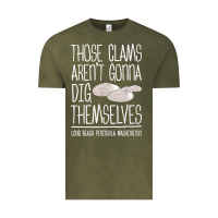 Clam Diggers Funny Quote Gift Long Beach Peninsula Vintage Tee | Teevron