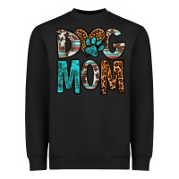 Black dog mom Heavyweight Sweatshirt - OliviaCreatesArt