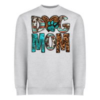 Heather Grey dog mom Heavyweight Sweatshirt - OliviaCreatesArt
