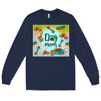 Navy dog mom Long Sleeve Tee - TumblerDesignByShophia