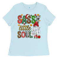 Baby Blue Sassy litte soul Ladies Tee - NancyCooperArtShop