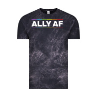 Cloud Black Ally AF Pride Rainbow Shirt  Proud LGBTQ Ally TShirt Vintage Tee - minhPixels