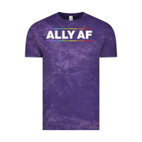 Cloud Purple Ally AF Pride Rainbow Shirt  Proud LGBTQ Ally TShirt Vintage Tee - minhPixels
