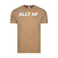 Vintage Coffee Ally AF Pride Rainbow Shirt  Proud LGBTQ Ally TShirt Vintage Tee - minhPixels