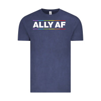 Vintage Denim Ally AF Pride Rainbow Shirt  Proud LGBTQ Ally TShirt Vintage Tee - minhPixels