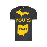 Vintage Black Up Yours State Of Ohio Funny Anti Oh Pro Michigan Meme Vintage Tee - minhPixels