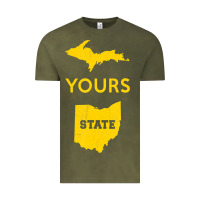 Vintage Olive Up Yours State Of Ohio Funny Anti Oh Pro Michigan Meme Vintage Tee - minhPixels