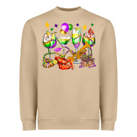 Mushroom mardi gras wine glasses olivia Heavyweight Sweatshirt - OliviaCreatesArt
